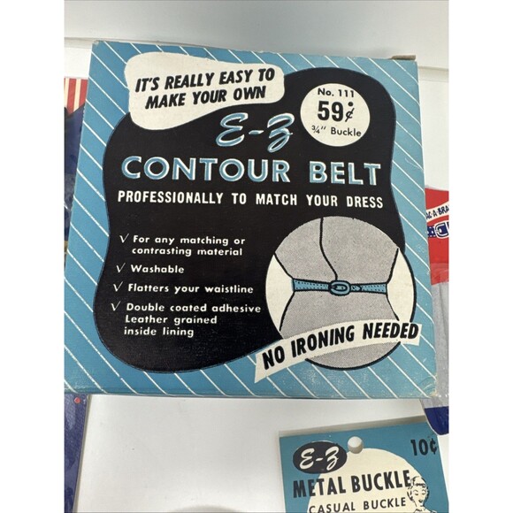 12x Vintage Sewing Lot Buckle Cover Kit E-z Belt Set Contour Metal Wire Harness - Picture 7 of 16